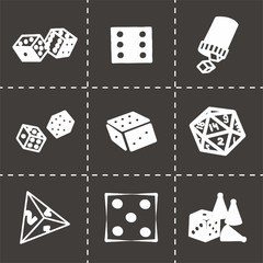 Vector Dice icon set