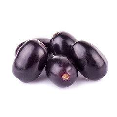 Jambolan plum or Java plum on white background