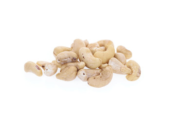 Cashews isolated on white.