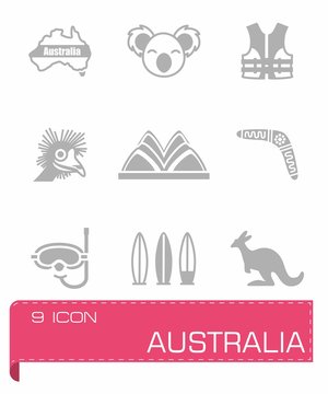 Vector Australia icon set