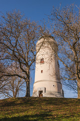 Basel, Stadt, Bruderholz, Wasserturm, Spazierweg, Parkbank, Naherholungsgebiet, Basel-Stadt, Winter, Wintersonne, Schweiz