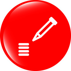 vector School Pencil Icon web icon on white background