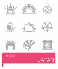 Vector Japan icon set