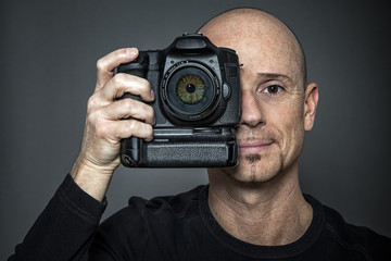 Fototapeta premium Fotograf mit Auge