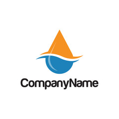 Fototapeta premium water fluid vector logo icon