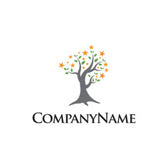 Obraz premium tree vector logo icon