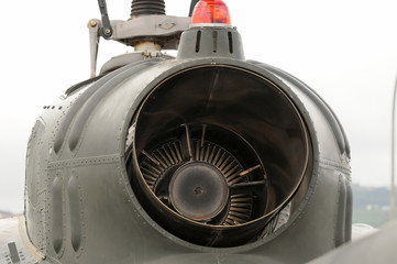 Detail turbine helicopter Bell UH-1H Iriquois