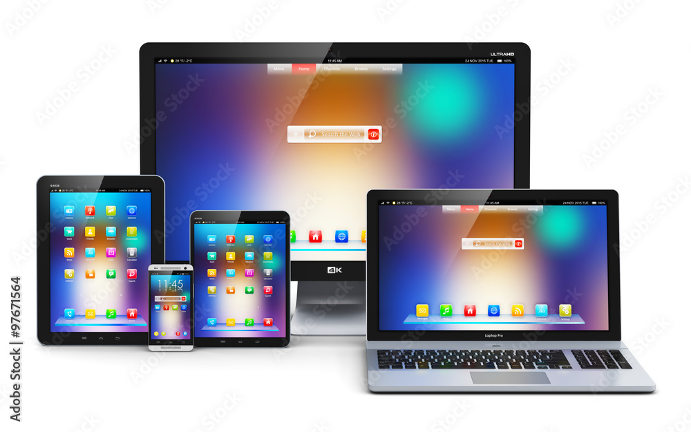 Aufkleber modern computer devices