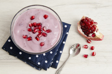 Yogurt with pomegranate