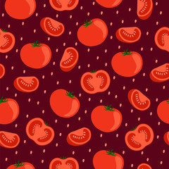 Tomatoes. Bright seamless background.
