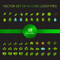 Ecology icons, nature logo