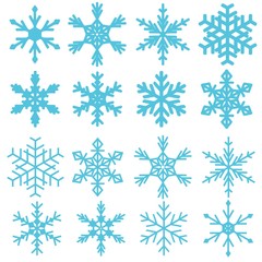 Fototapeta na wymiar Snowflakes vector