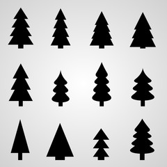 Obraz premium Christmas tree collection