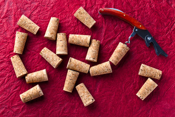 corkscrew and corks