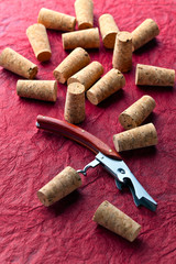 corkscrew and corks