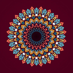 Mandala. Vintage decorative elements. Oriental pattern, vector illustration. Islam, Arabic, Indian, turkish, pakistan, chinese, ottoman motifs - 97674712