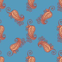 Flower paisley pattern.