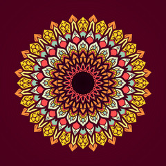 Mandala. Vintage decorative elements. Oriental pattern, vector illustration. Islam, Arabic, Indian, turkish, pakistan, chinese, ottoman motifs - 97674744