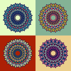 Mandala. Vintage decorative elements. Hand drawn background. Islam, Arabic, Indian, ottoman motifs - 97674784