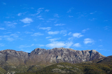 Fototapeta premium Mountain landscape on a clear sky