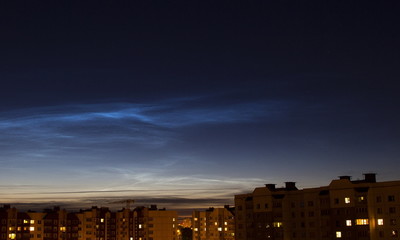 Silvery clouds (Noctilucent Clouds)