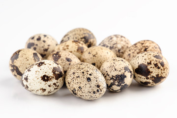 group of fresh quail eggs
