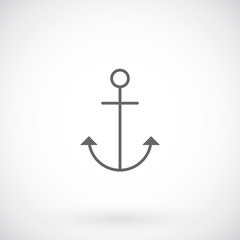 Anchor, summer line icon