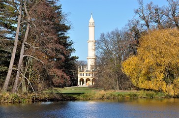 Fototapeta premium floodplain forest and minaret, Czech Republic, Europe