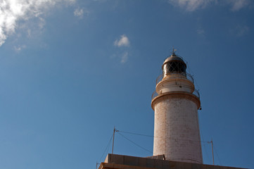 Lighthouse lightstation on Cap de Formentor on the Balaeric Island Majorca in the Mediterranean Sea