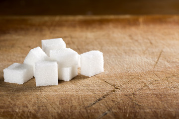 White sugar cubes