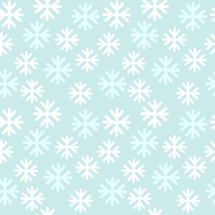 Snowflakes seamless pattern