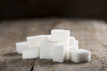 White sugar cubes
