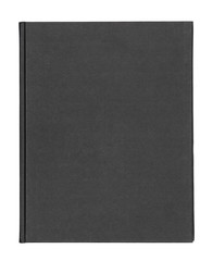 Black book cover isolated on white background