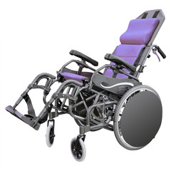 Wheelchair isolated under the white background
