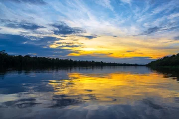 Zelfklevend Fotobehang Beautiful Amazon Sunset © jkraft5