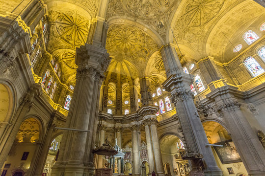 Interior de la Catedral de M&aacute;laga