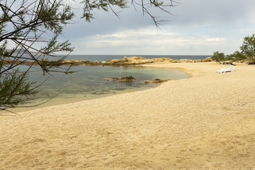 Korsika Sandstrand Idylle mit Meersicht