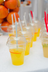 Lemonade in plastic cup