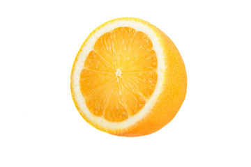 Isolated half of orange