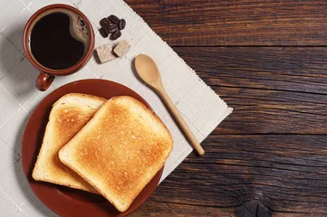  Toasted bread and coffee © Sasajo