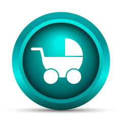 Baby carriage icon