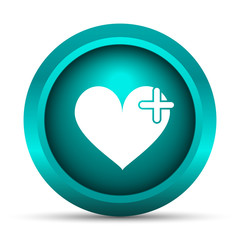 Obraz premium Heart with cross icon