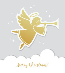 Christmas card with angel