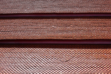 thai style of temple roof tile