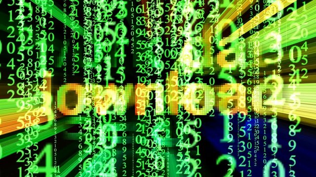 matrix download concept 