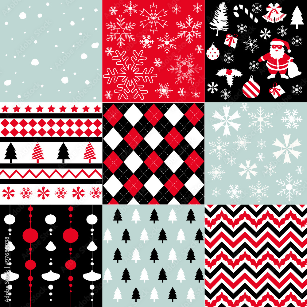 Canvas Prints Christmas patterns