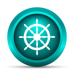 Obraz premium Nautical wheel icon