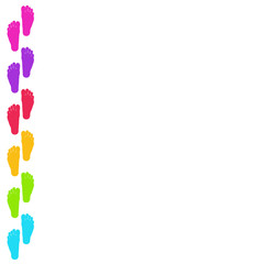 Obraz premium Vector modern colorful footprint background.