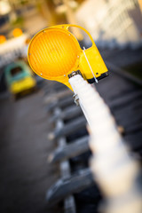 orange traffic flashers