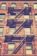 Naklejki  Zdjęcie w stylu vintage budynku Nowy Jork, USA.